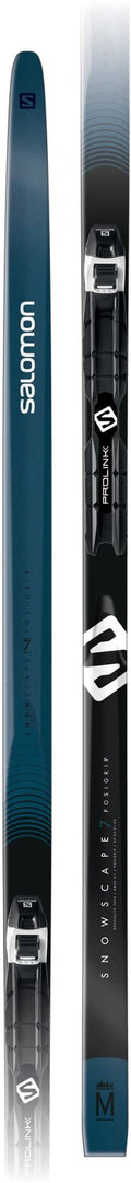Black/Blue Cross-Country Skis with Bindings A460889