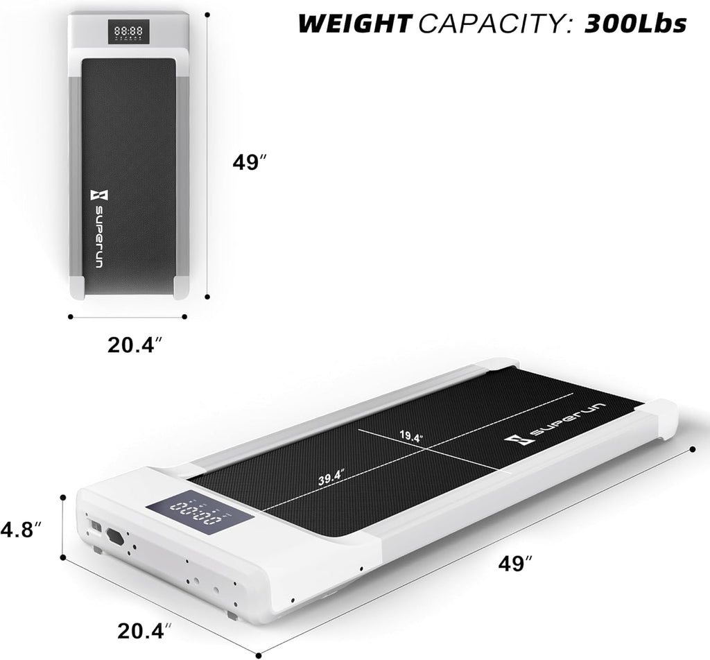 Walking Pad Under Desk Treadmill with Remote Control LED Display K836029