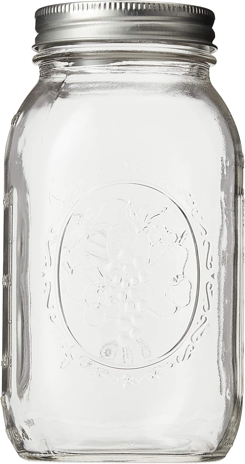 Regular Mouth Quart Jars with Lids and Bands, Set of 12 W9059