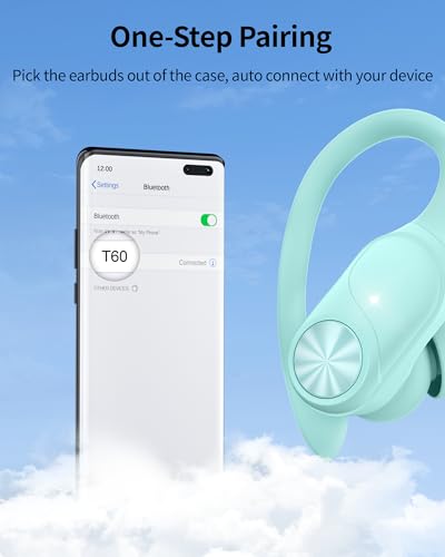 Black Bluetooth Wireless Earbuds with Earhook L5911
