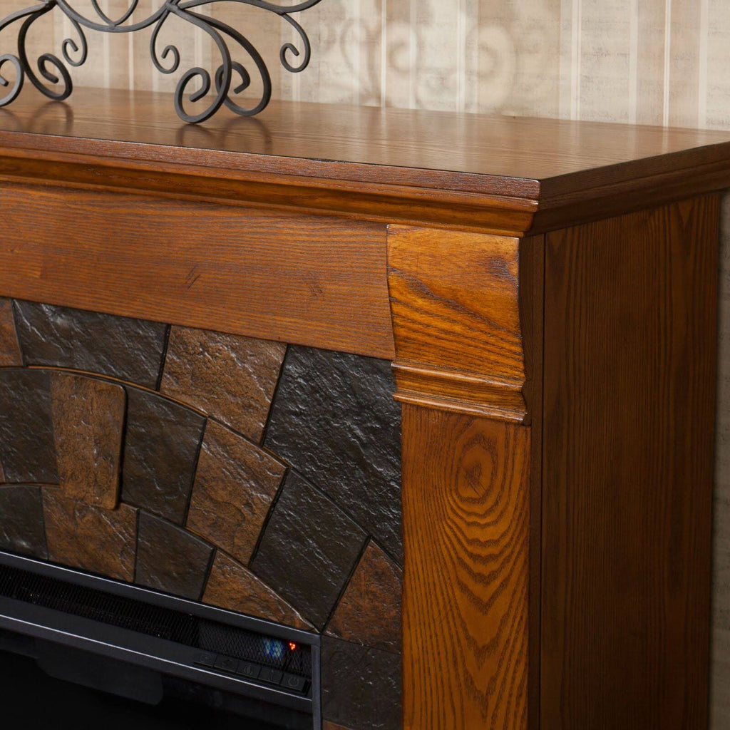Salem Antique Oak Electric Fireplace M2637