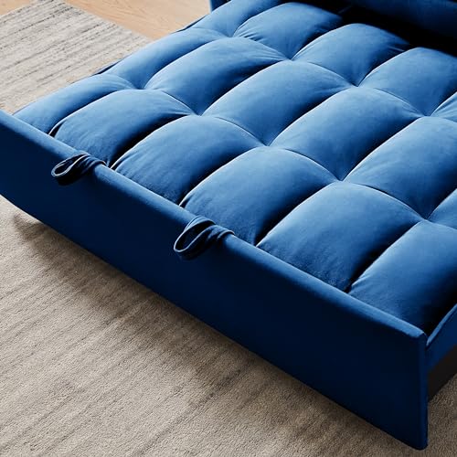 Velvet Convertible Sofa Bed with Adjustable Back H82868
