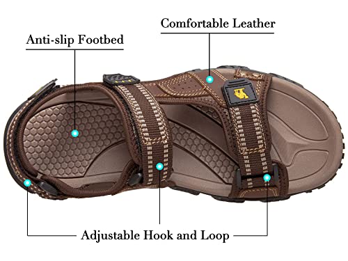 Men's Waterproof Leather Hiking Sandals E1259