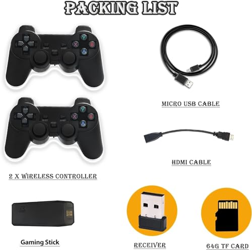 Retro Video Game Console Stick with 2 Wireless Controllers N663