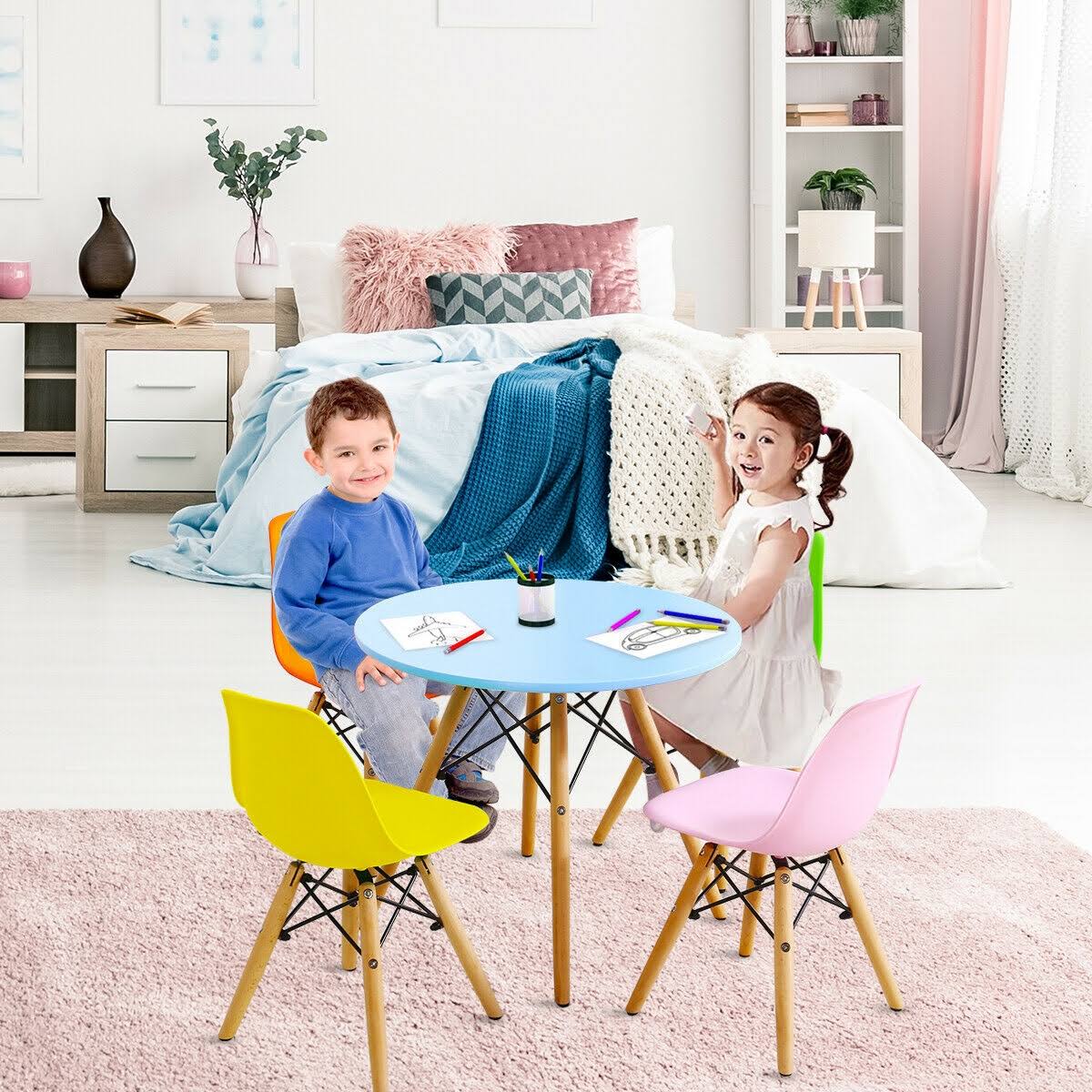 5 Piece Kids Set with 4 Armless Chairs S2565
