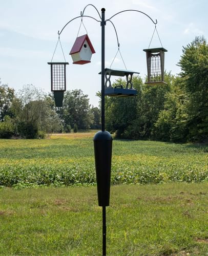 Bird Feeder Pole System with 4 Hanging Stations C319