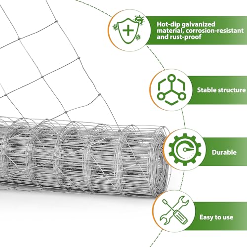4×164ft Woven Galvanized Cattle Panel I494