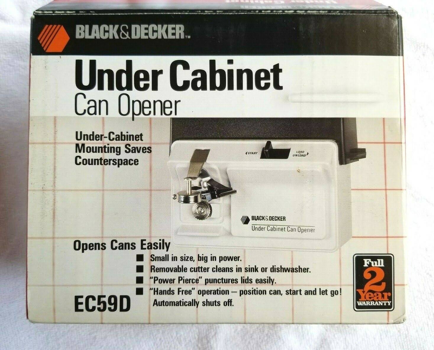 Black Under Cabinet Electric Can Opener Q607555