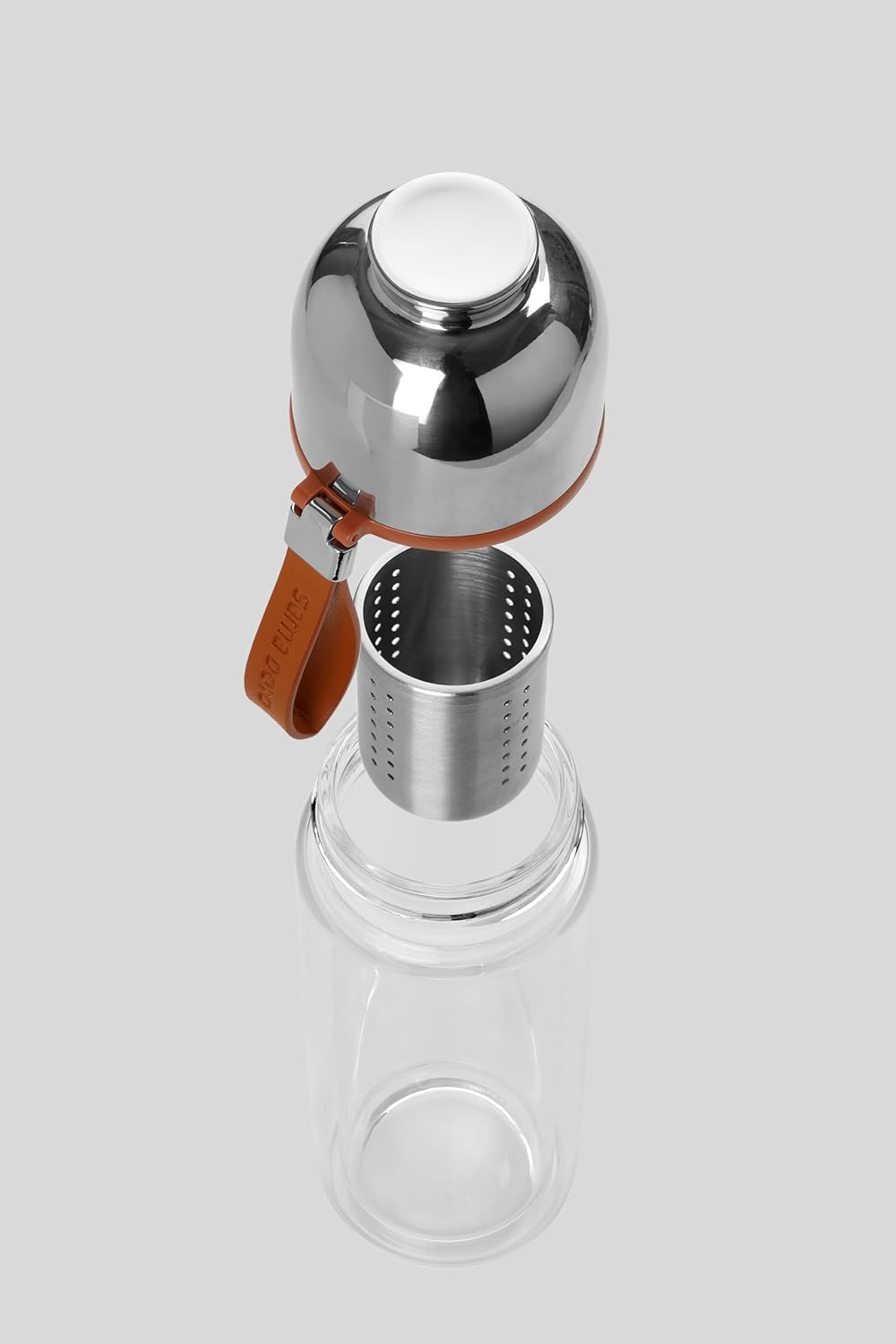 Double Wall Borosilicate Glass Tea Infuser Bottle A18104