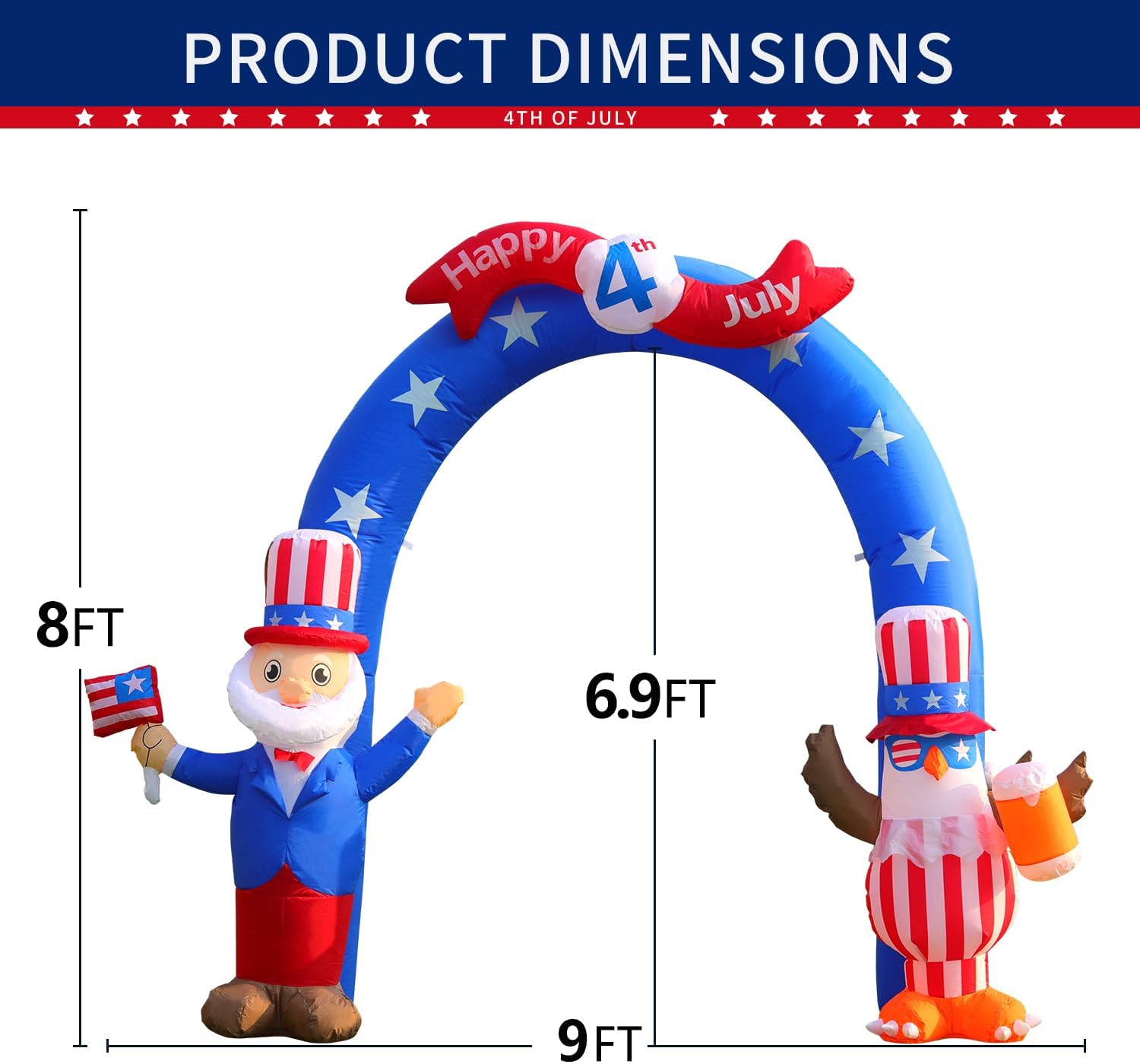 9 FT Inflatable Outdoor Decoration with LED Lights H483126