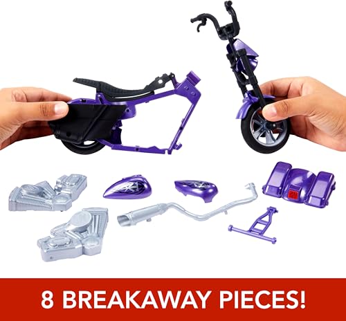 WWE Wrekkin' Slamcycle Vehicle & Figure Playset with Toy Motorcycle & Undertaker 6-inch Collectible K2827
