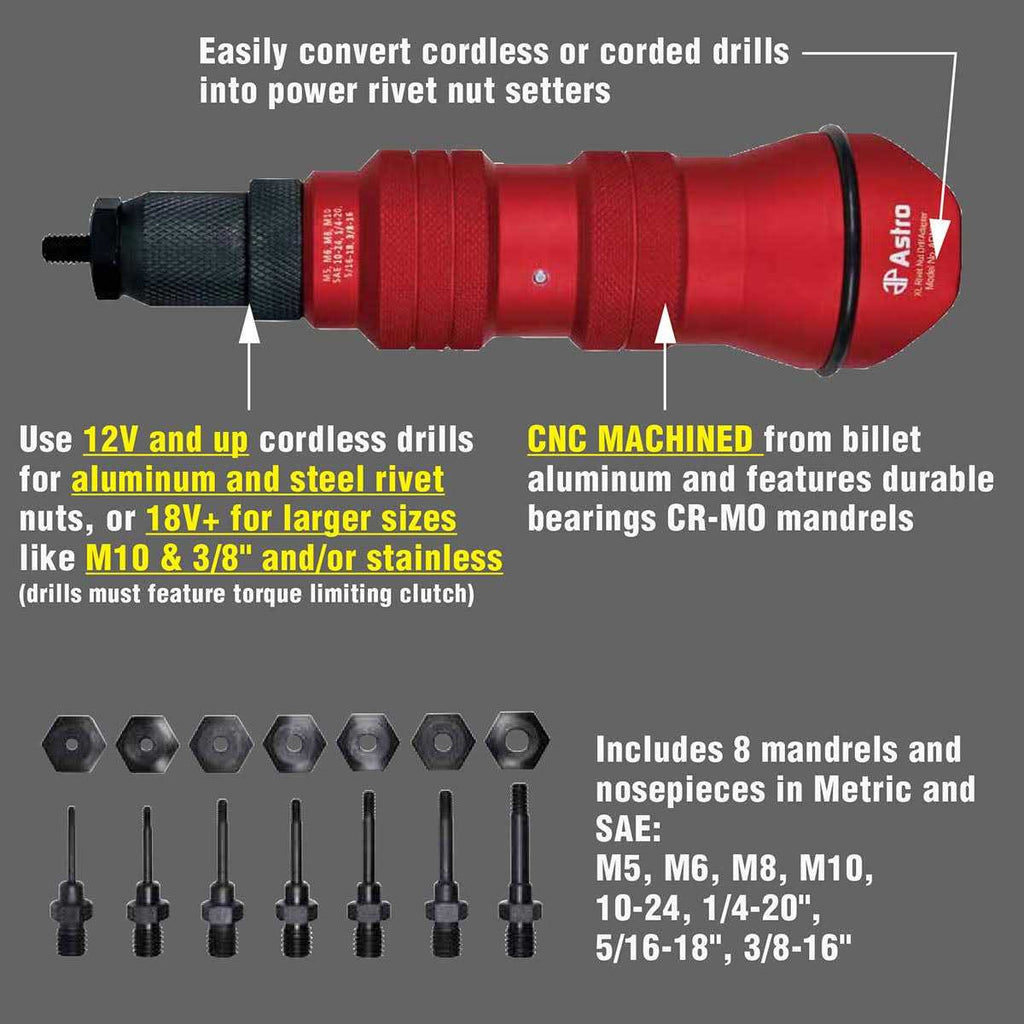 XL Rivet Nut Drill Adapter Kit V263320