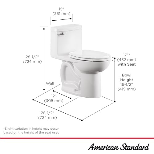 Compact 1-Piece Elongated Toilet with Seat, Linen E28743