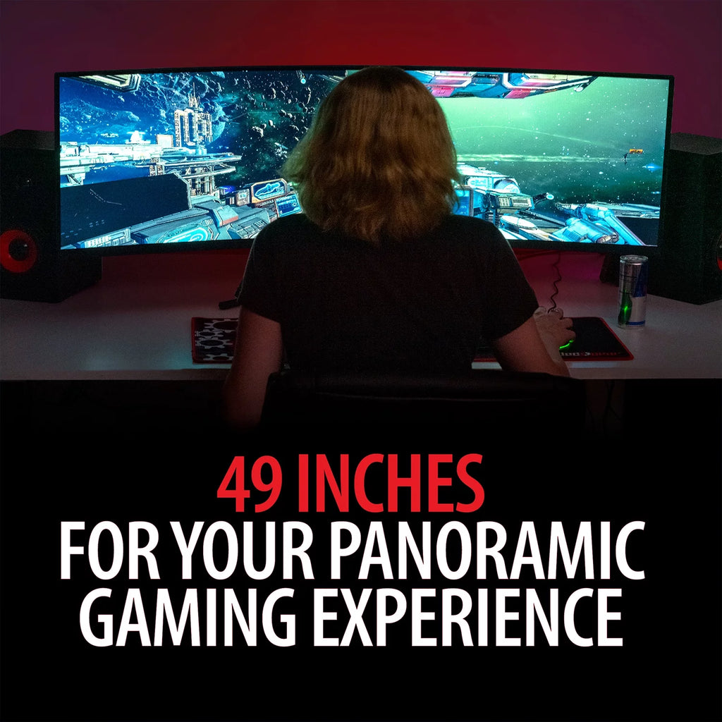 49" Curved Ultrawide E-LED Gaming Monitor, 32:9 Aspect Ratio, 3840x1080 Resolution, 144Hz Refresh Rate P222371