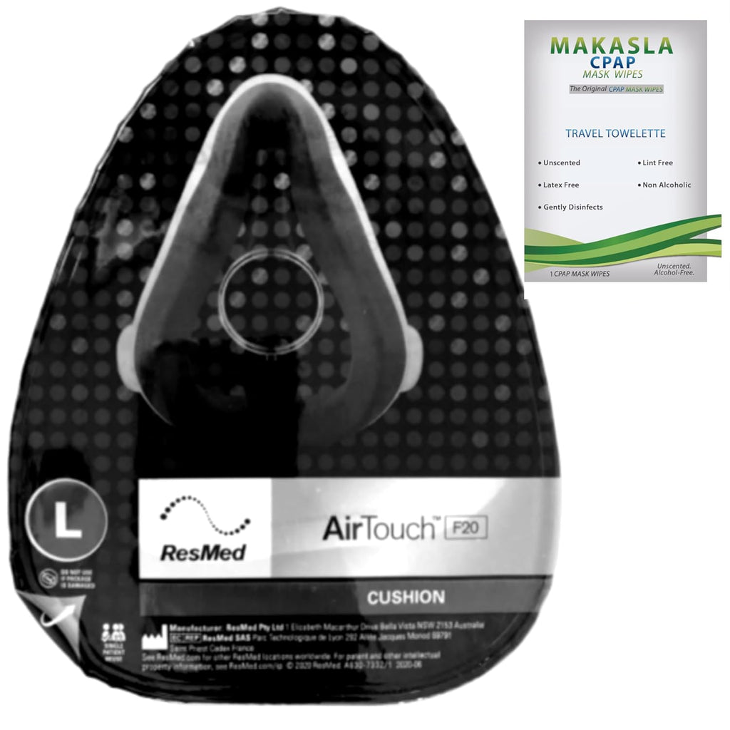 Cushion Mask Bundle with Cpap Cleaning Wipes - Large M7505