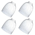 4 Pack Clear Seeded Glass Replacement Shades for Ceiling Fan Light Fixtures J917137