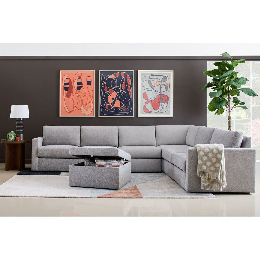 Gray Fabric Sectional W779