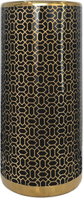 Black Gold Ceramic Umbrella Stand B325