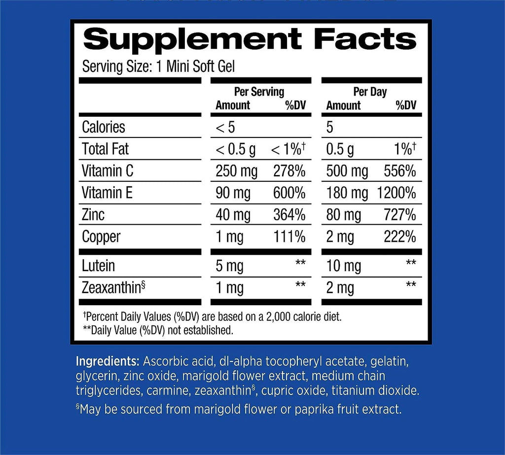 210 Softgels Eye Vitamin & Mineral Supplement K41127