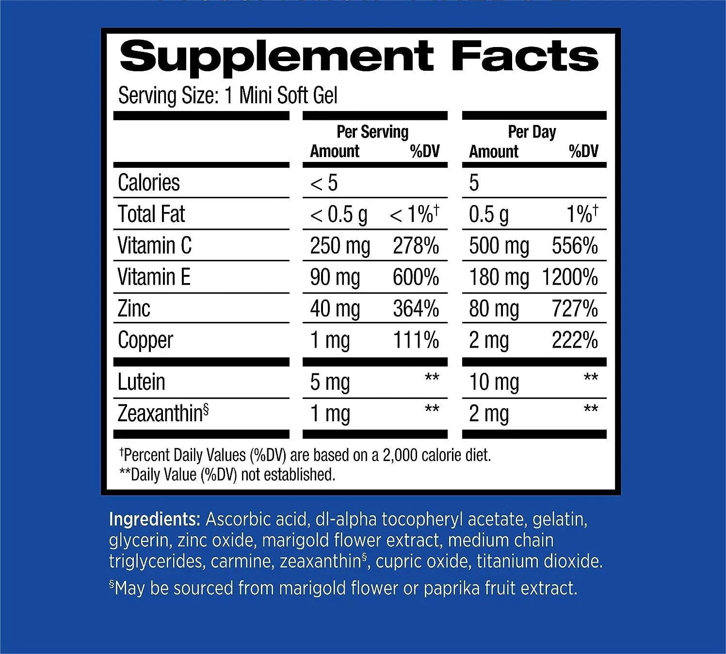 210 Softgels Eye Vitamin & Mineral Supplement K41127
