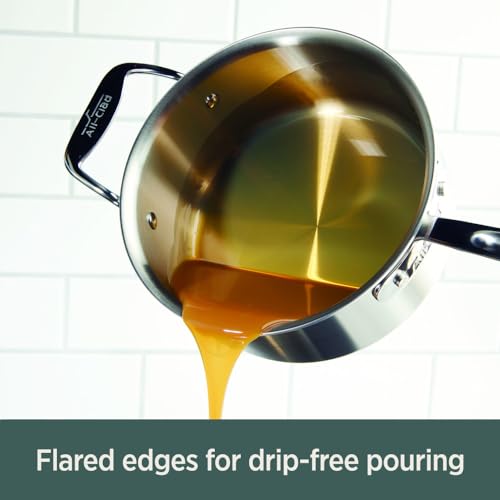 5-Ply Brushed Stainless Steel Fry Pan 8 Inch L370127