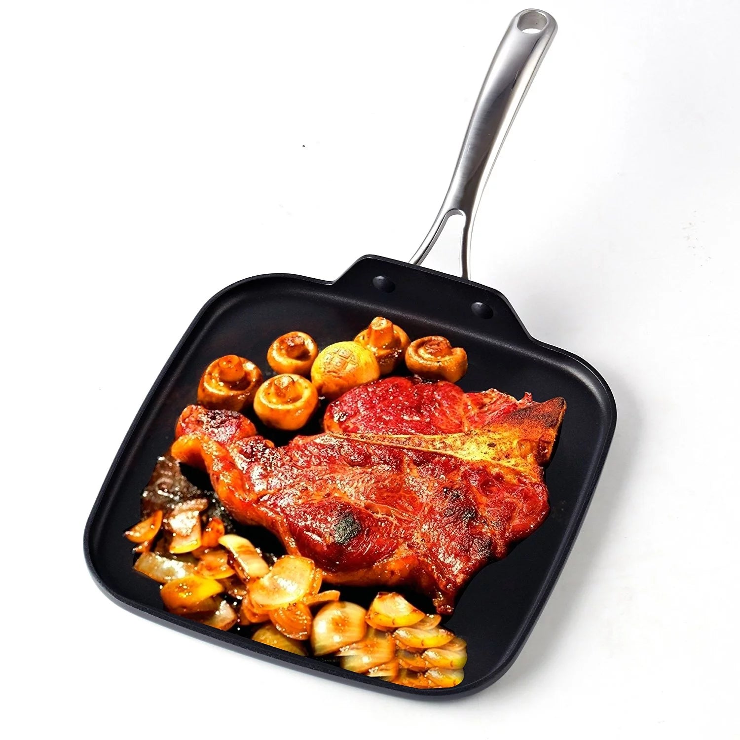 Black 11 x 11-Inch Nonstick Hard Anodized Griddle Pan S632