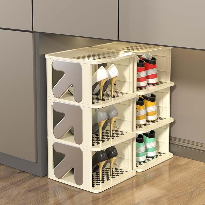 Vertical Shoe Rack Organizer, Foldable Narrow Three Layers H5506