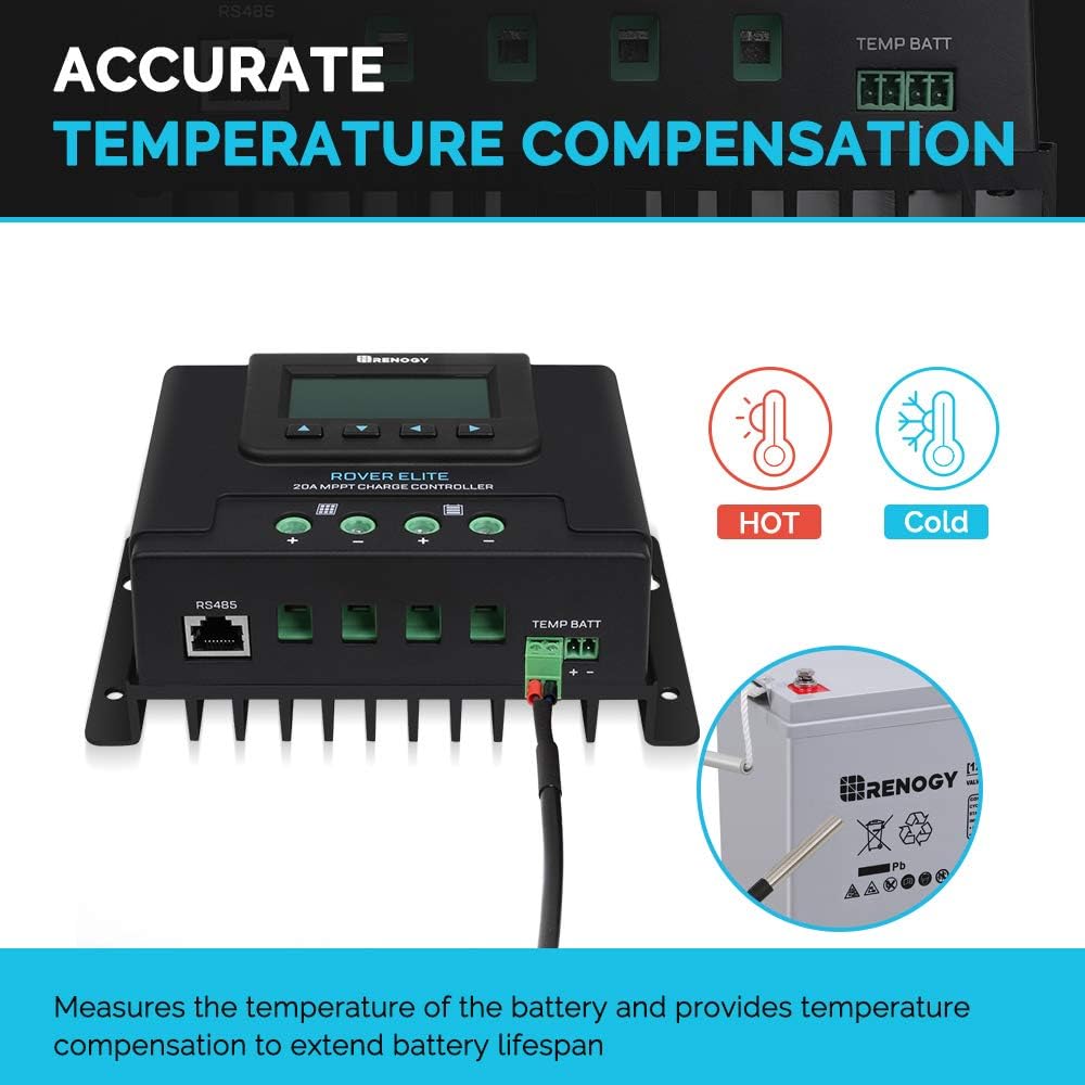 12V/24V Auto MPPT LCD Backlit Display Solar Charge Controller 20A G5002