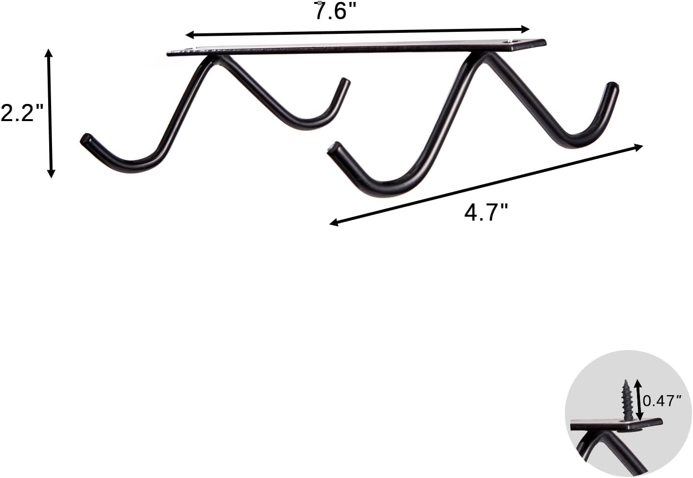 16 Mug Cup Hooks Under Cabinet Mug Holder Q26658