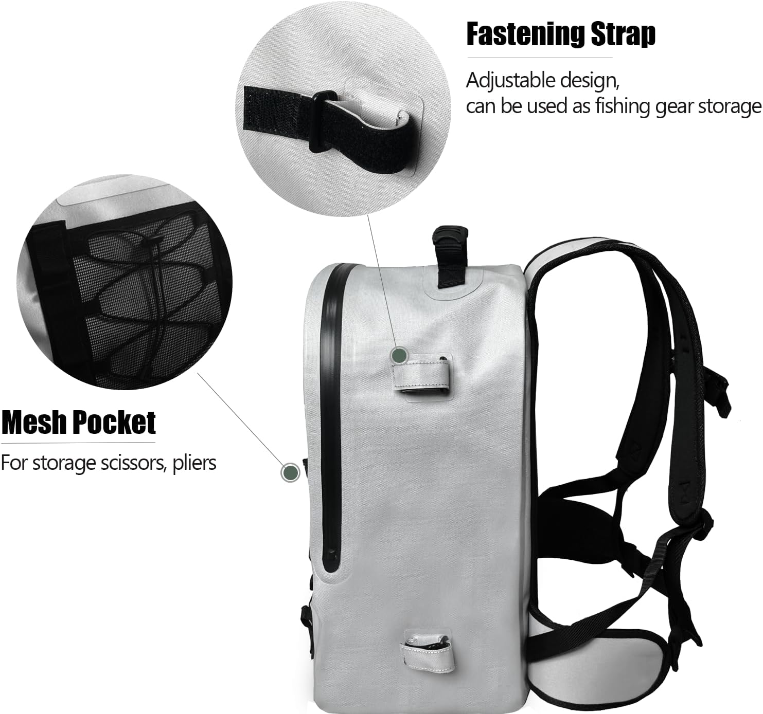 26L Waterproof Fishing Backpack with Rod Holder M41328