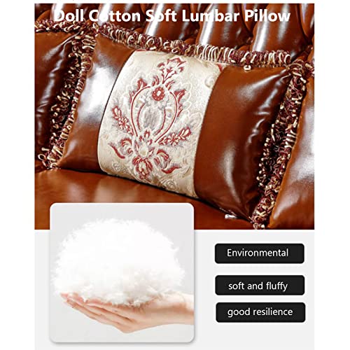 Leather Sofa with Pillows Stool H830