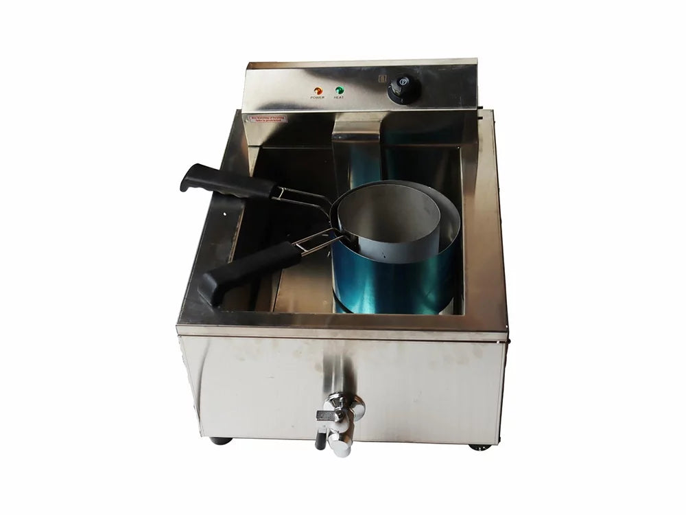 Stainless Steel Funnel Cake Deep Fryer with 2 Ring Molds E314010