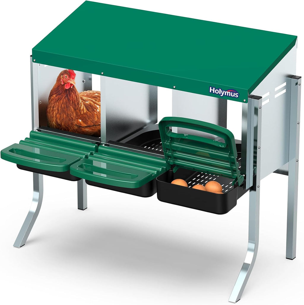 3 Holes Chicken Nesting Box with Metal Legs X13676