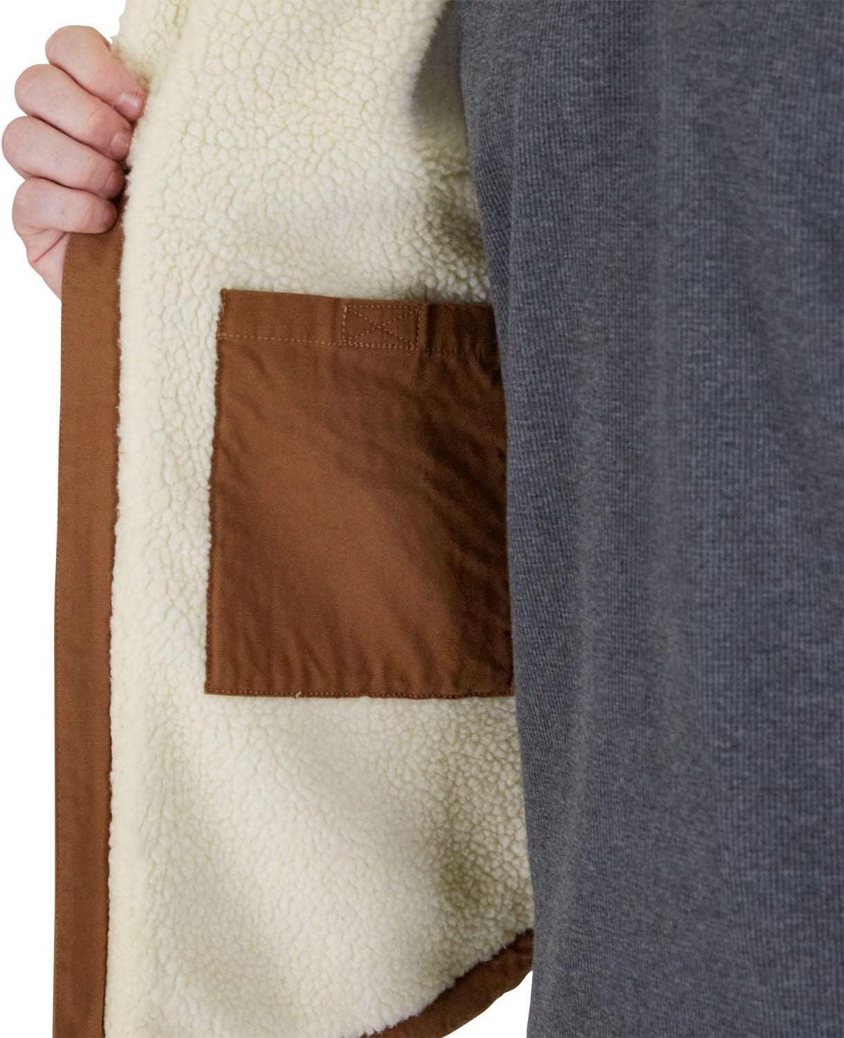 Canvas Work Vest with Pockets Sleeveless Jacket I36197