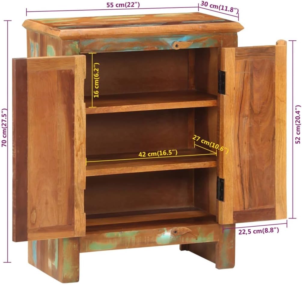 Solid Wood Sideboard with 2 Doors P35981
