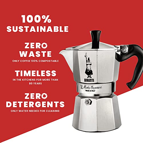 4 Tassen 0.19 liters Silver Espresso Maker W504