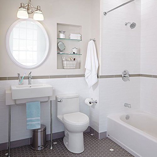 Compact 1-Piece Elongated Toilet with Seat, Linen E28743