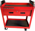 30 in. Large 350 lb. Capacity Glossy Red Service Cart With Locking Drawer K450561