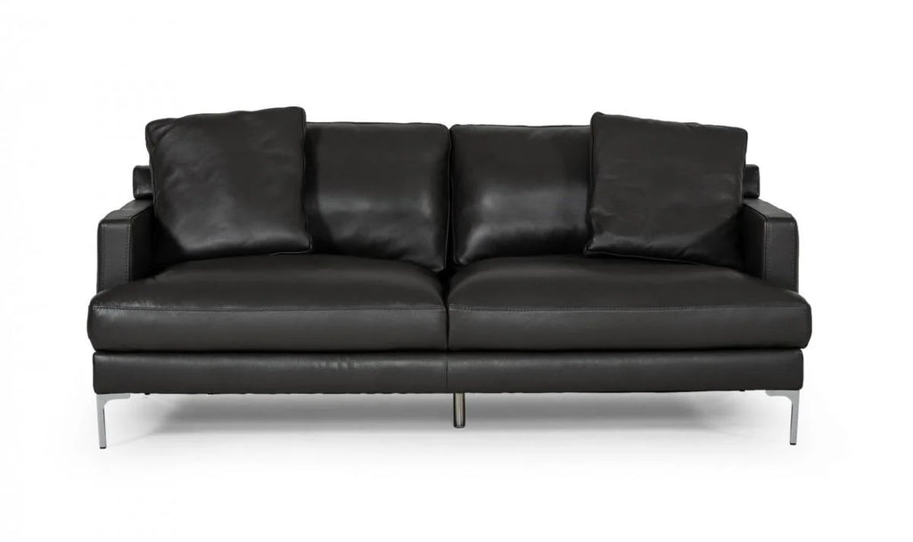 Dark Grey Leather Sofa F69212