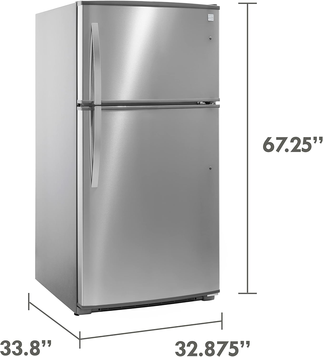 33 Top-Freezer Refrigerator with 21 Cubic Ft. Total Capacity, Stainless Steel C4808