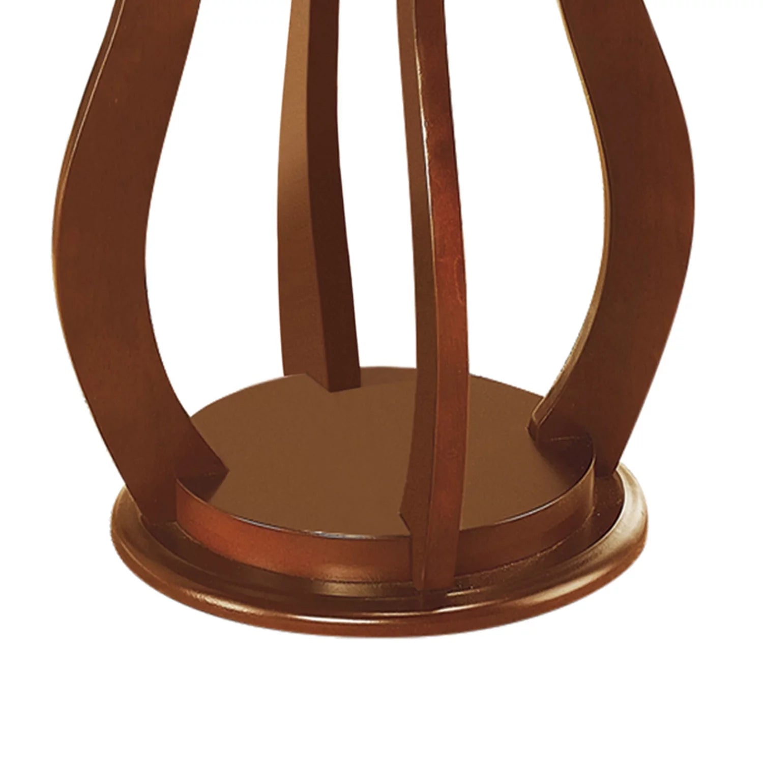 Brown Wooden Plant Stand With Faux Marble Top Q599131