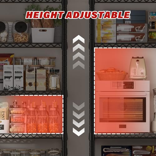 4 Tier Steel Wire Shelving Unit on Wheels X902
