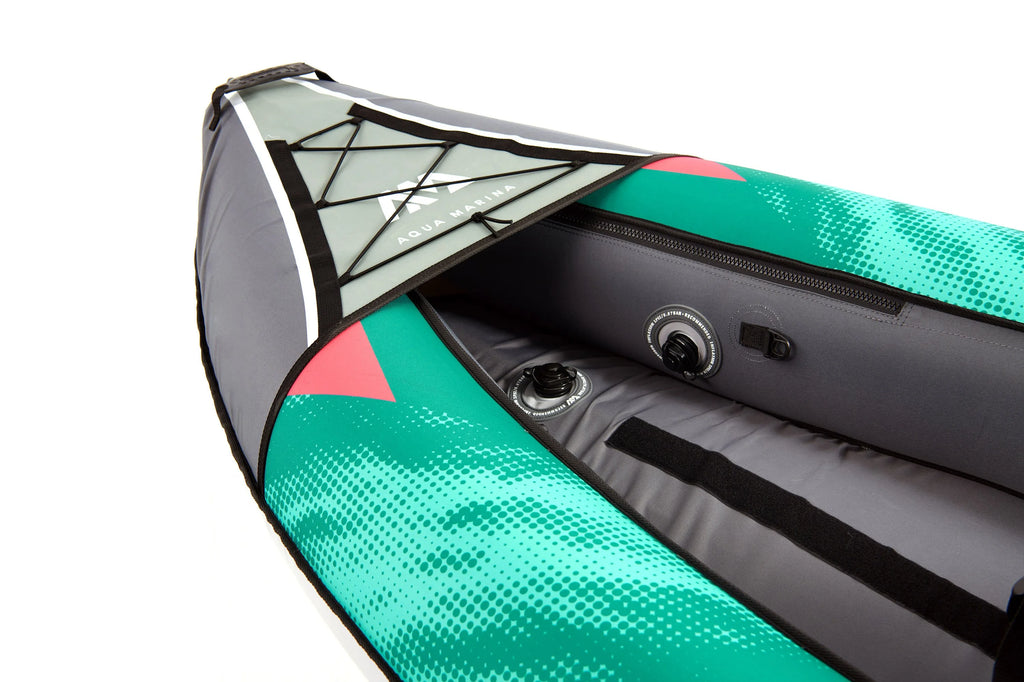 1 Person Inflatable Kayak Package with Carry Bag, Paddle, Fin, Pump & Safety Harness H86991