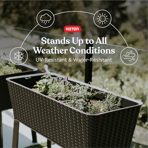 31.7 Gallon Raised Garden Bed with Self Watering Planter Box and Drainage Plug K4271