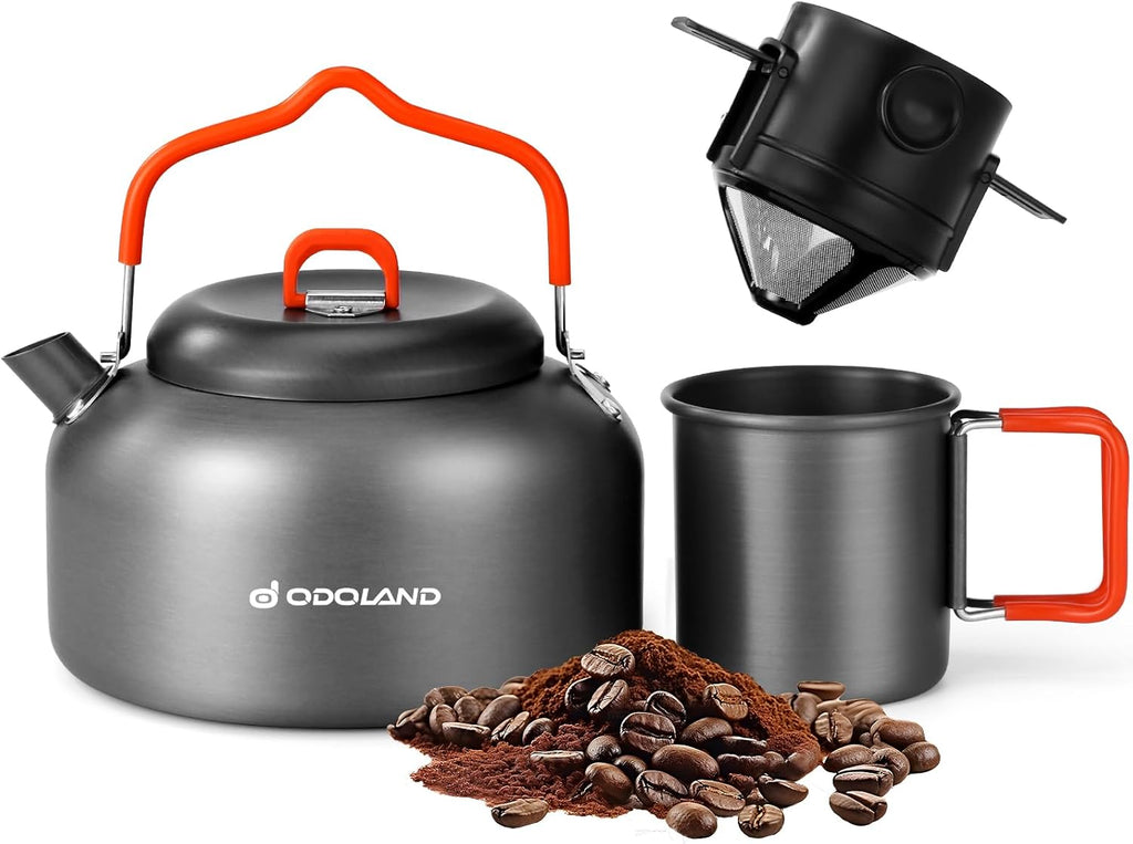1.2L Camping Coffee Pot with Mug and Coffee Filter R46548