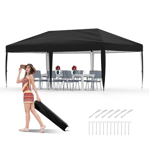 White Pop Up Canopy Tent with Roller Bag B9709
