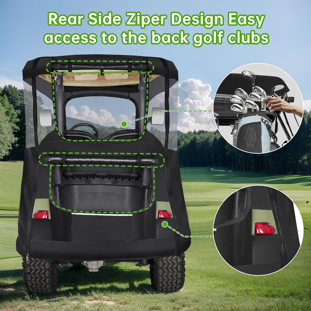 4-Sided Clear PVC Window Rain Cover for Golf Cart A746690