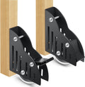 2 Pcs Sliding Library Ladder Floor Roller with Brake Black Z875074