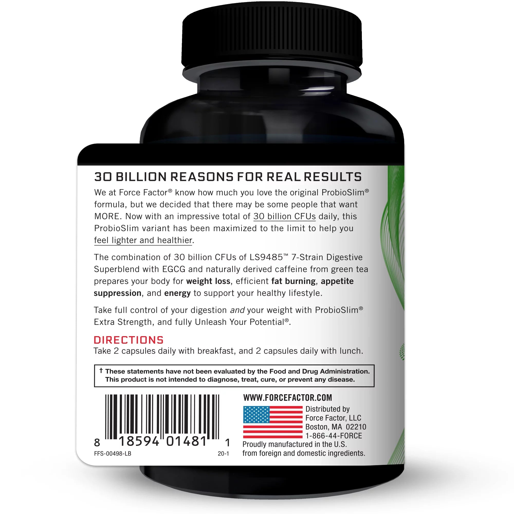 Probiotic Supplement, 30 Billion CFUs, 120 Capsules J10420