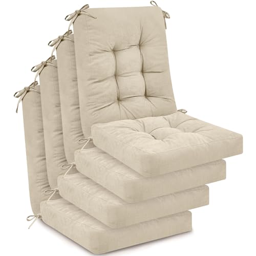 Beige 4 Sets Outdoor Patio Chair Cushions F3836